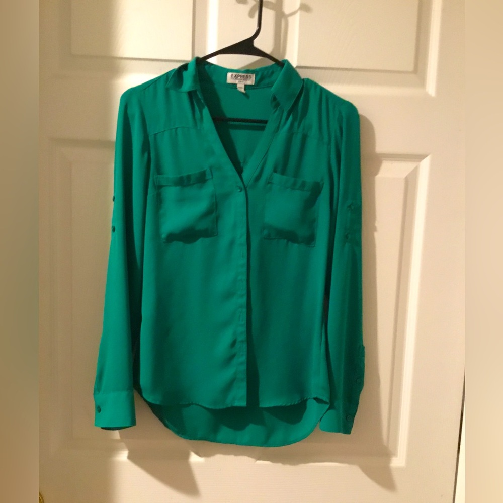 Express Green Portofino Dress Shirt